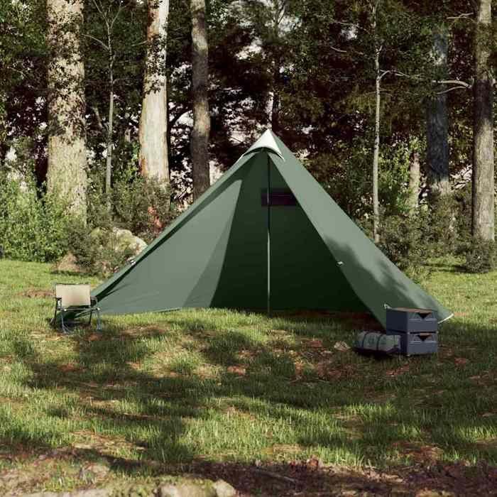VidaXL Family Tent Tipi 7 People Green Waterproof, Tent, Camping Shelter, Garden Shelter, Camping Tent, Shelter 94710