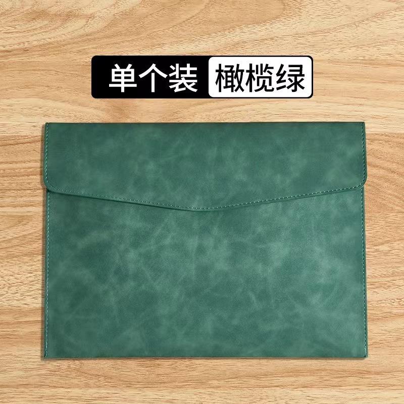 Large Capacity Thickened Waterproof Vintage Faux Leather A4 Document Storage Business Briefcase