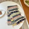 Retro Fair Island Wind Knitted Wool Scarf Women's Autumn and Winter Korean Atmosphere Thickened Warm Scarf New