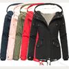 Winter New Hot-selling Hooded Waist Thin Piled Thickened Warm Cotton-padded Clothes Women's Medium and Long Cotton Jacket