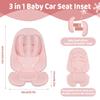 KAKIBLIN Infant Car Seat Insert for Baby To Newborn,Baby Head Support with Baby Head Pillow Breathable Fabric Baby Car Seat Head Support, Baby Car