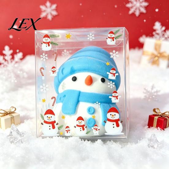 Holiday Party Favors Christmas Snowman Stress Relief Toy, Soft Xmas Tree Squeeze Toy Cat Paw Sensory Fidget