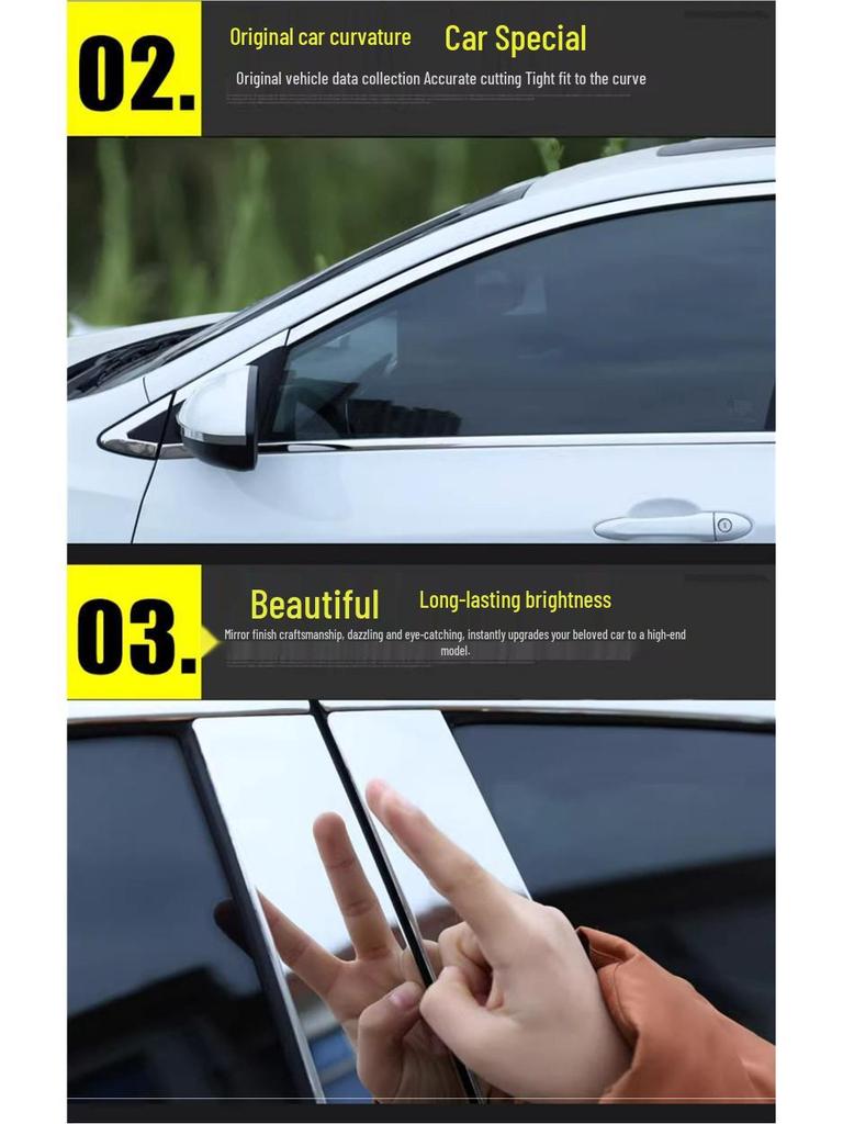 Decorative Window Bright Strips for 2014-2024 Toyota Corolla Levin