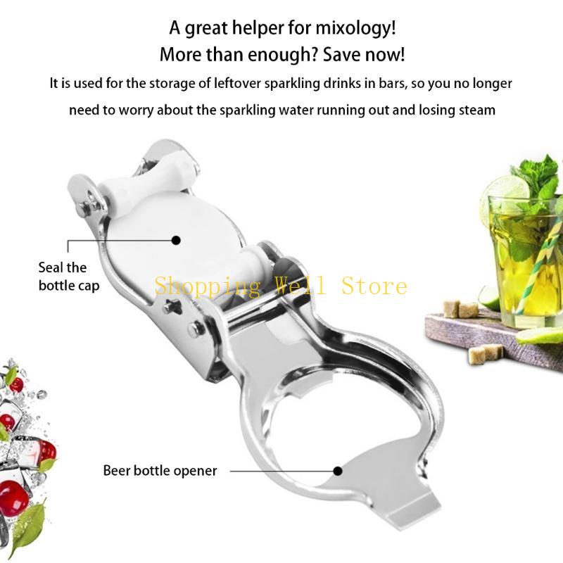 

KX4B Foldable Nonrust Steel Sodas Opener And Sealer For Travel Camping Use CN