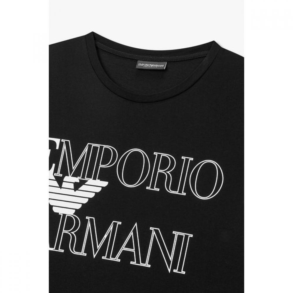 Emporio Armani Men S Lounge T ShirT ouTline Logo 0816134055 