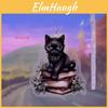 Adorable Cartoon Style Acrylic Black Cat Pendant Perfect For Car Decor