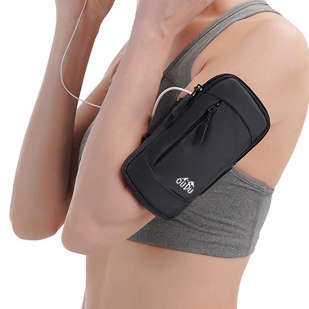 

Shoulder Belt Running Phone Holder Large Capacity Armband Sports Phone Bag Night Run Jogging grey style 1