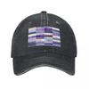 Elizabeth Line Underground Moquette Seat Cover Baseball Caps Washed Denim Hats Casquette Streetwear Baseball Cowboy Hat