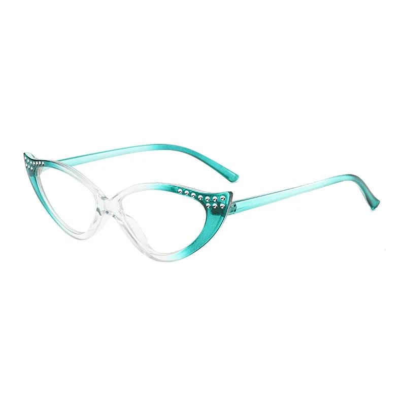 Vintage Katzenauge Lesebrille Damen Perle Anti-Blaulicht High-Definition Farbverlauf Brille Retro Metallscharnier Brillen +1.0+1.5