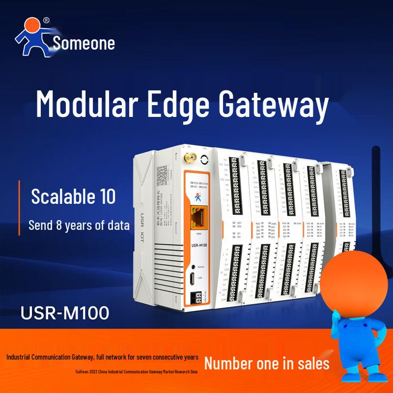 

USR-M100s 4G DTU Edge Computing PLC Gateway