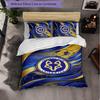 Leicester City Football 3 Piece Bedding Set Soft Duvet Cover Set with Pillowcases Printed Bedroom Decor Set for Home