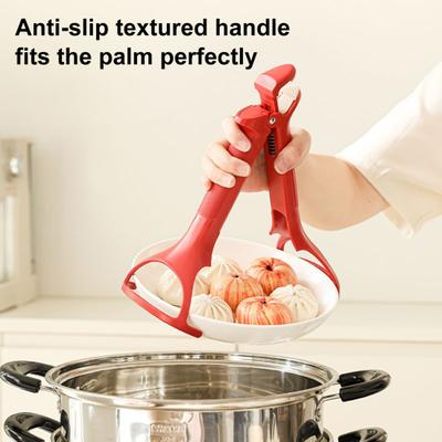 Verbrühschutz-Clip Rutschfeste Schüsselzange Küchengreifer für heiße Schüsseln Backbleche Teller Dampfgarer Familien-BBQ Kochwerkzeuge