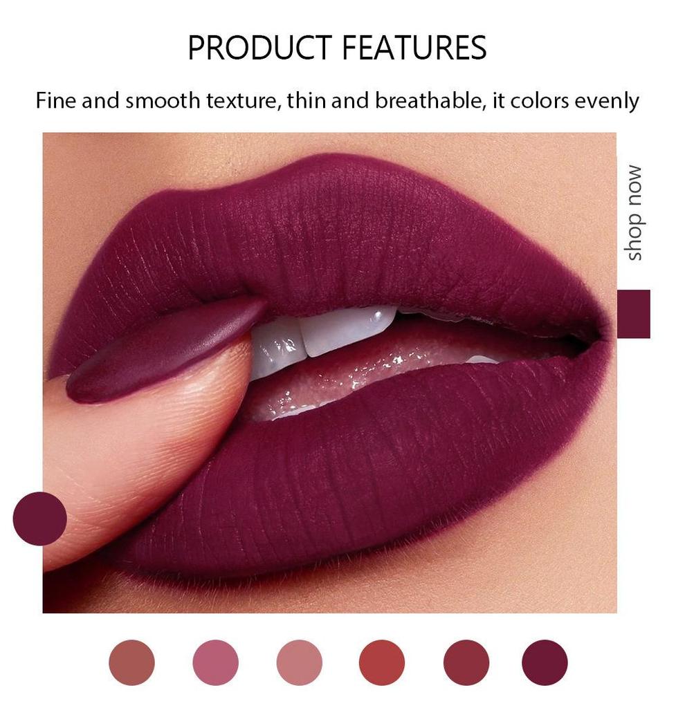 HANDAIYAN 6-Piece Matte Lipstick Set