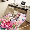 Office Carpet Angelic Guardian Angel with Flowers and Butterflies Sofa Rug, Chair Mat Protec