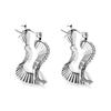 Fashion stud earrings Atmospheric high-end sense niche hip-hop special-shaped irregular cold wind stainless steel stud earrings
