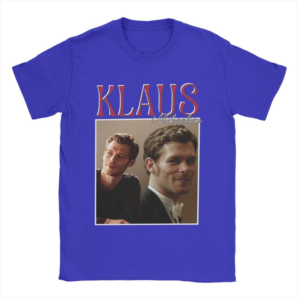Awesome Klaus Mikaelson The Vampire Diaries T-Shirt Men O Neck Pure Cotton T Shirt Short Sleeve Tee Shirt Graphic Tops