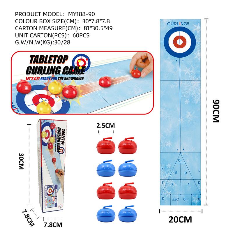 

Настольный хоккей, настольные игры-головоломки, детские головоломки, семейное взаимодействие родителей и детей, казуальные игры Battle Curling разноцветный
