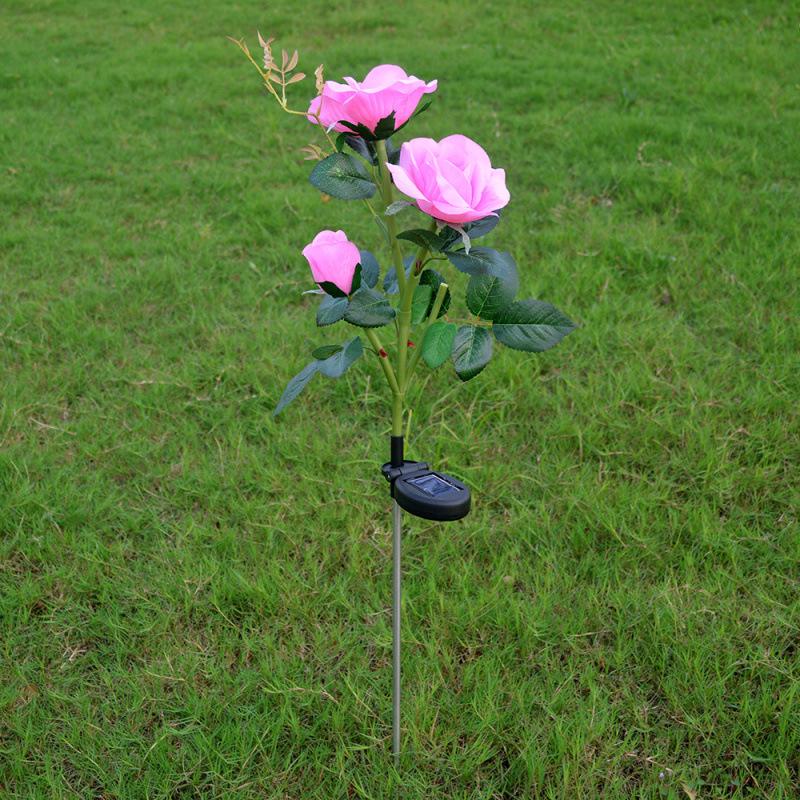 Waterproof Solar Rose Flower Outdoor Garden Lamp