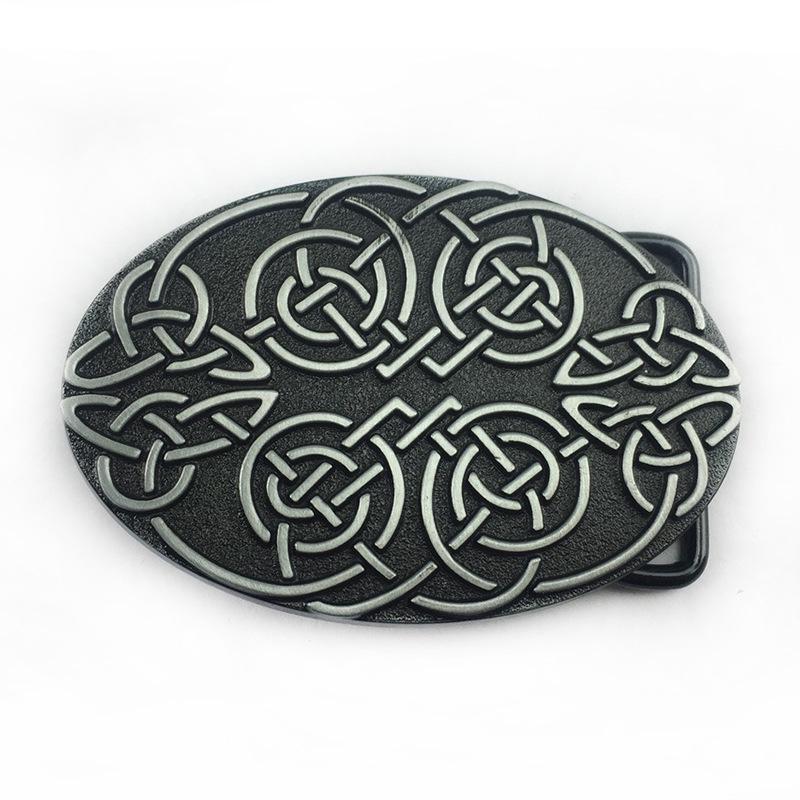 Celtic Knot Oval Western Cowboy Belt Buckle
