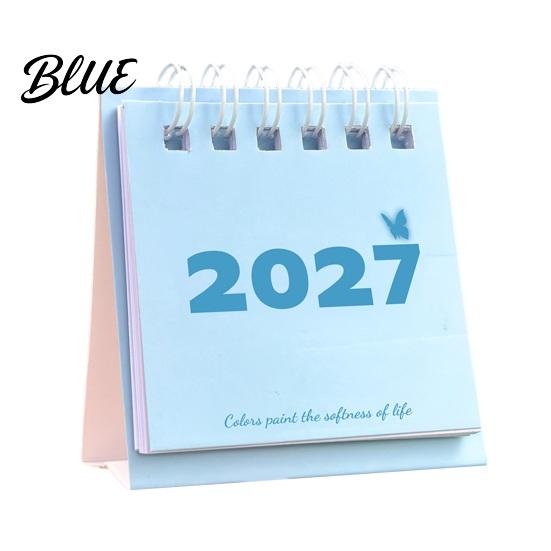 Durable Daily Schedule Dec. Standing 2027 Jan. Desk Calendar Organizer Mini 2027 to Flip Small