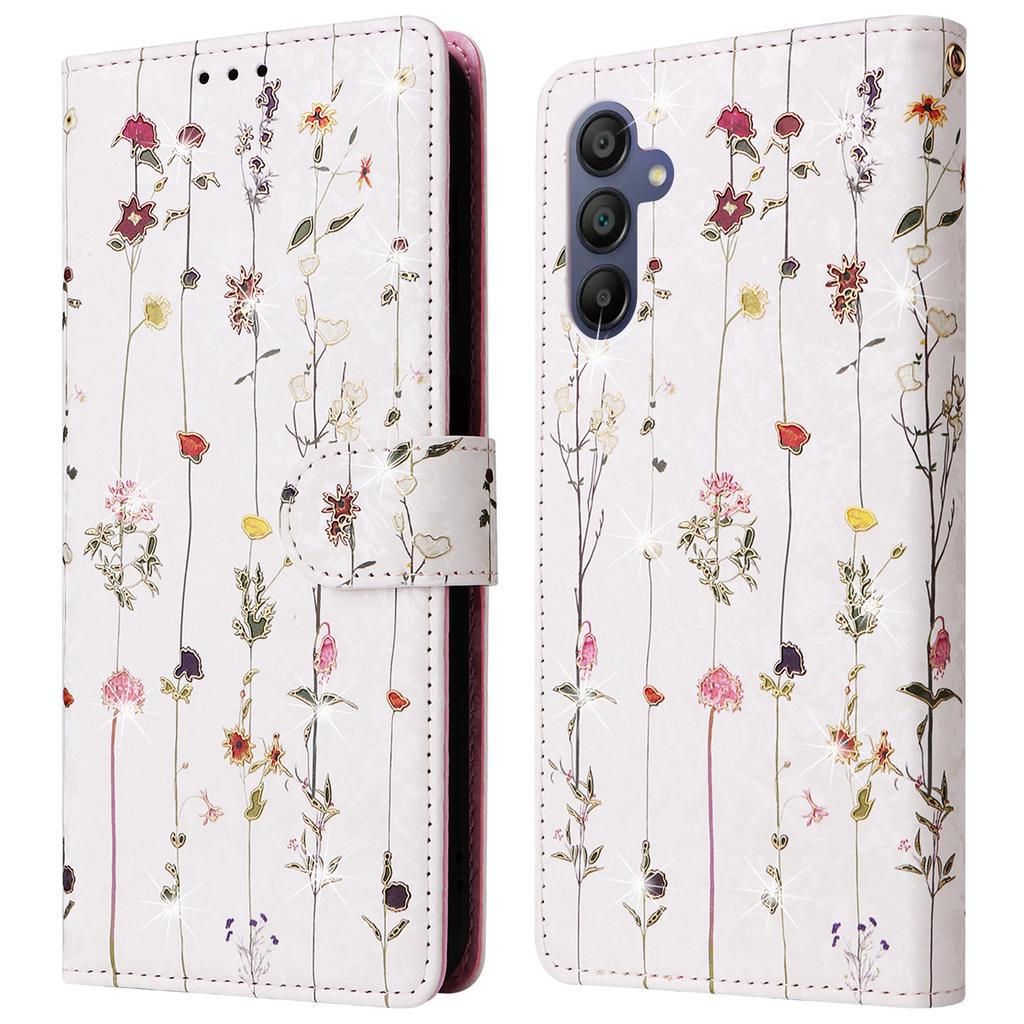 For Samsung Galaxy A16 5G/A16 4G Case RFID Blocking Flower Leather Phone Cover