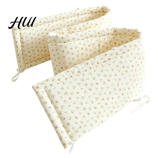Washable Baby Bed Protection Cotton Crib Bumper Pad for Newborns, Anti-collision Breathable Fixed Quilting Liner Liner, Easy Install Soft Protective