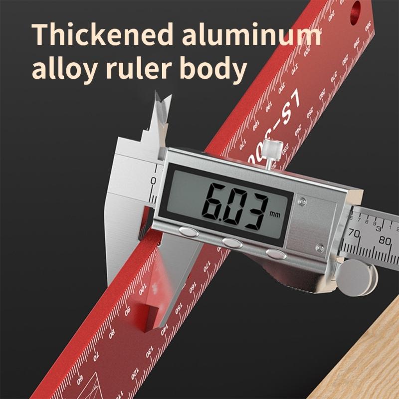 Heavy Duty Rust Resistant Aluminum Alloy L Square Measuring Tool for Accurate Woodworking and Construction Measurements