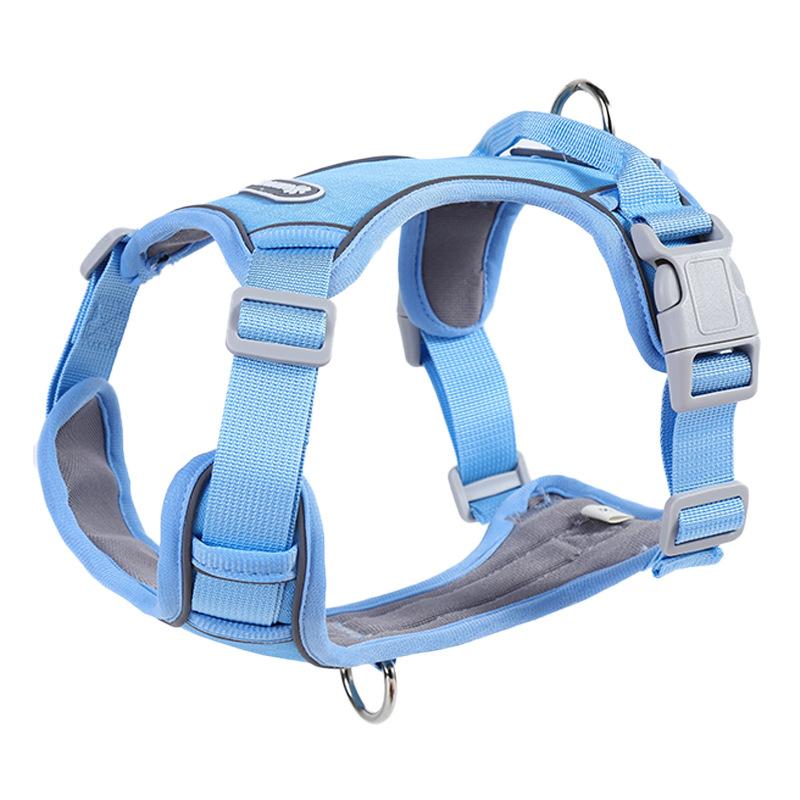 Large dog explosion-proof dog leash I-shaped chest strap Adjustable comfortable fit chest strap Walking dog leash