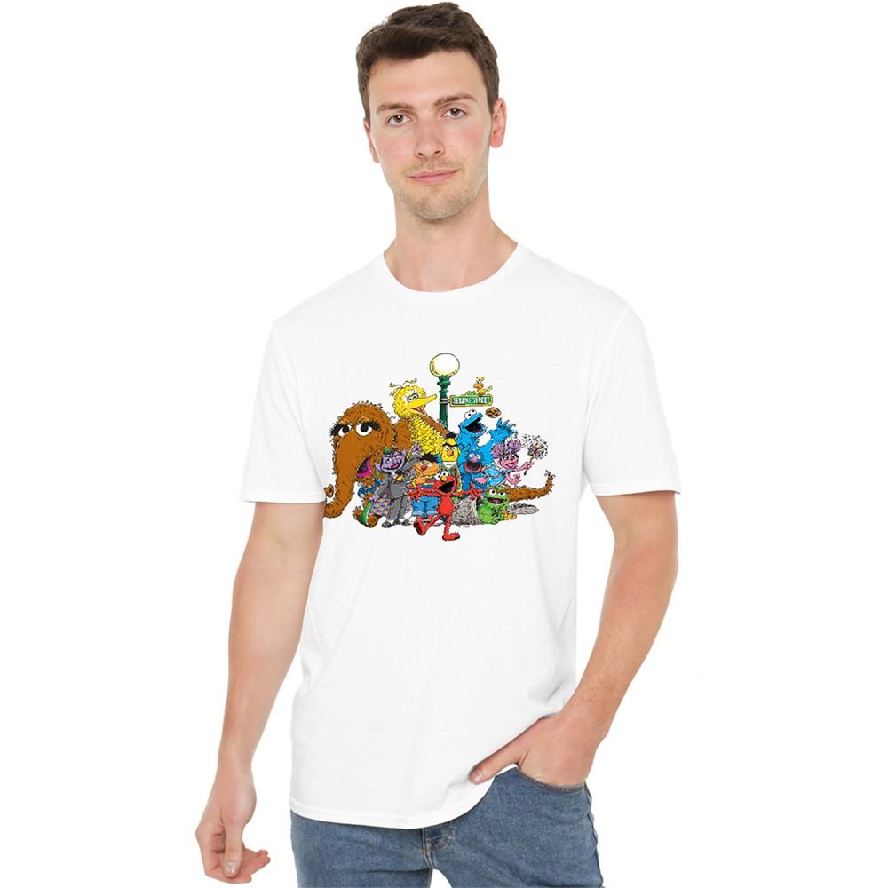 Sesame Street Group Street Light T-Shirt S-5XL White XXL