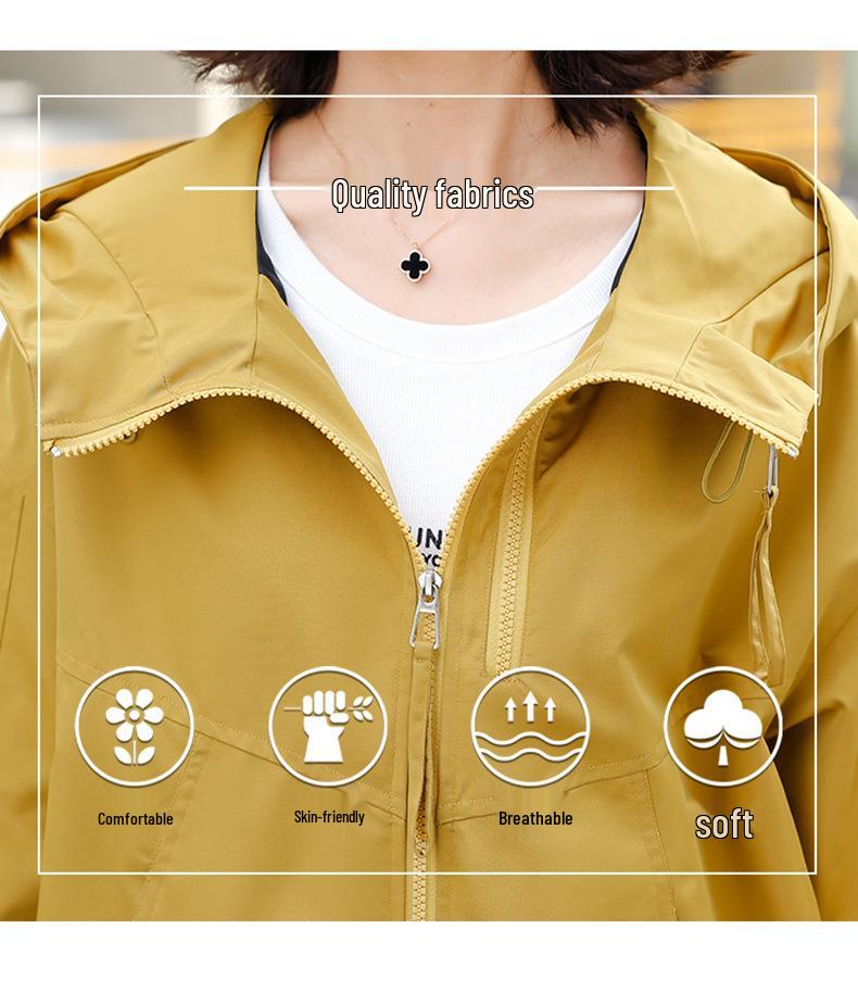 Brand New Women's Hooded Thin Jacket 2025 - Hot Style, Sunscreen, Loose Fit, Trendy Casual Outerwear