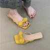 Cool slippers women's new with skirt bow open-toed beach sandals
