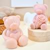 Hug Flowers Love Bear Animal Candle Silicone Mold 3D Love Rose Rabbit Bear Crafts Resin Plaster Soap Mold Valentine's Day Gift