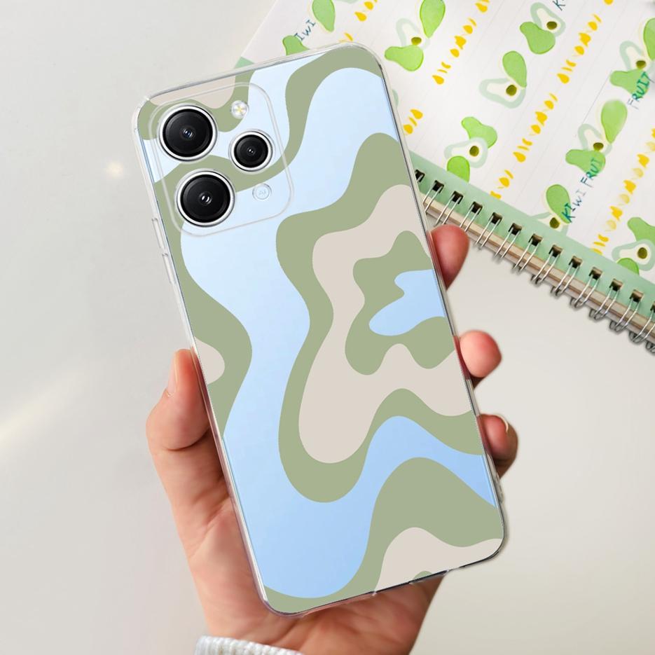 For Xiaomi Redmi 12 Case 2023 New Fashion Painted Cover Clear Silicone Phone Case For Xiaomi Redmi 12 Redmi12 Soft Fundas Bumper