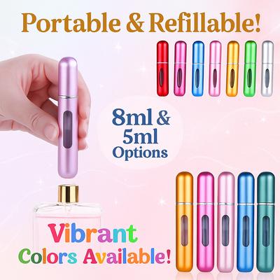 8 ml/5 ml Mini Flasche Nachfüllbar Parfüm Spray Mit Spray Duft Pumpe Leere Kosmetische Behälter Tragbare Zerstäuber Flasche