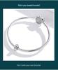 Pure Heart Sterling Silver Zircon Bracelet with Heart-Shaped Spacer Beads
