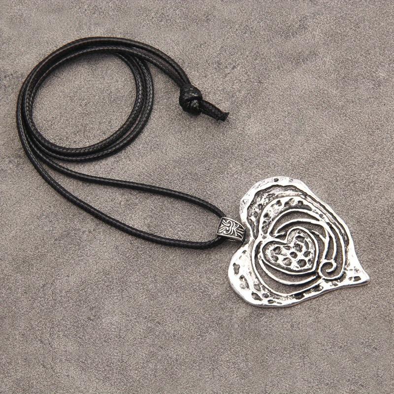 Osobnost Zveličené Velké Srdce Nepravidelný Dutý Přívěsek Láska Dlouhý Náhrdelník Pánský Dámský Univerzální Párový Náhrdelník Dárek