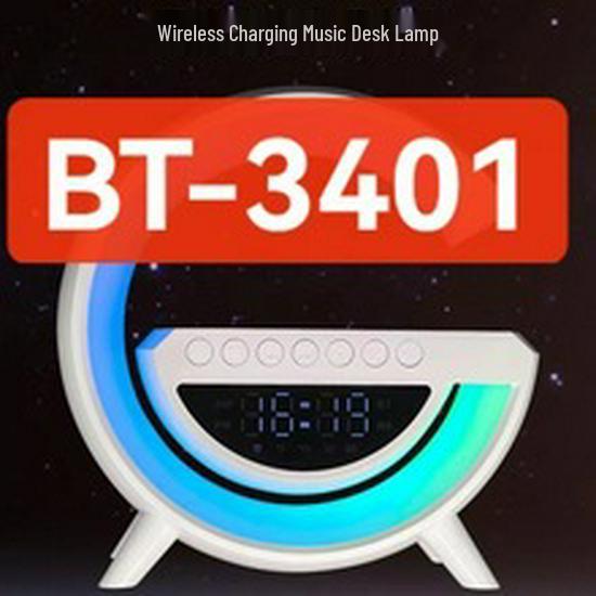 2025 Best-selling Bluetooth Speaker - Wireless Charger, Alarm Clock, and Ambient Light, with Multifunctional Smart Features.