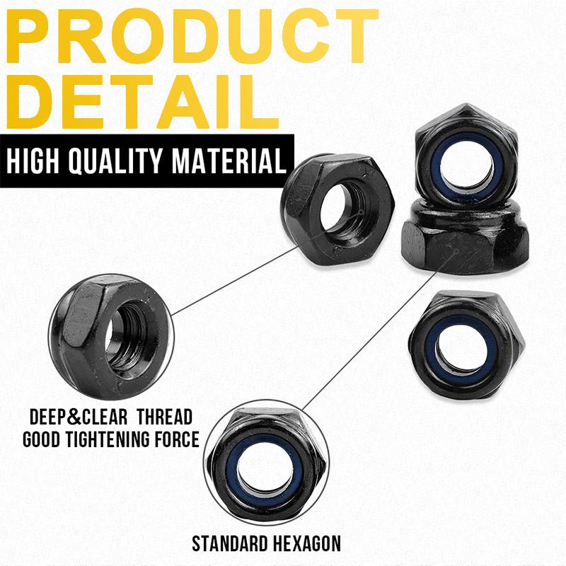 290 Pieces of Stainless Steel Nylon Nut Set