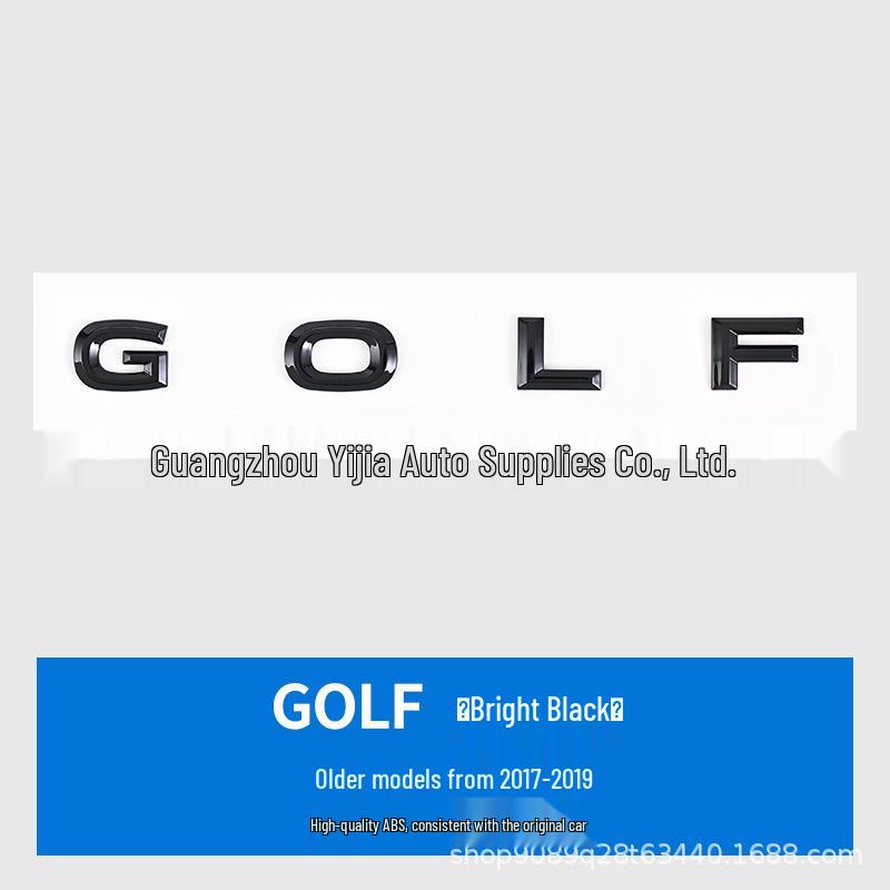 Volkswagen Golf Heckklappe Englische Logo-Aufkleber für Neue und Alte Modelle