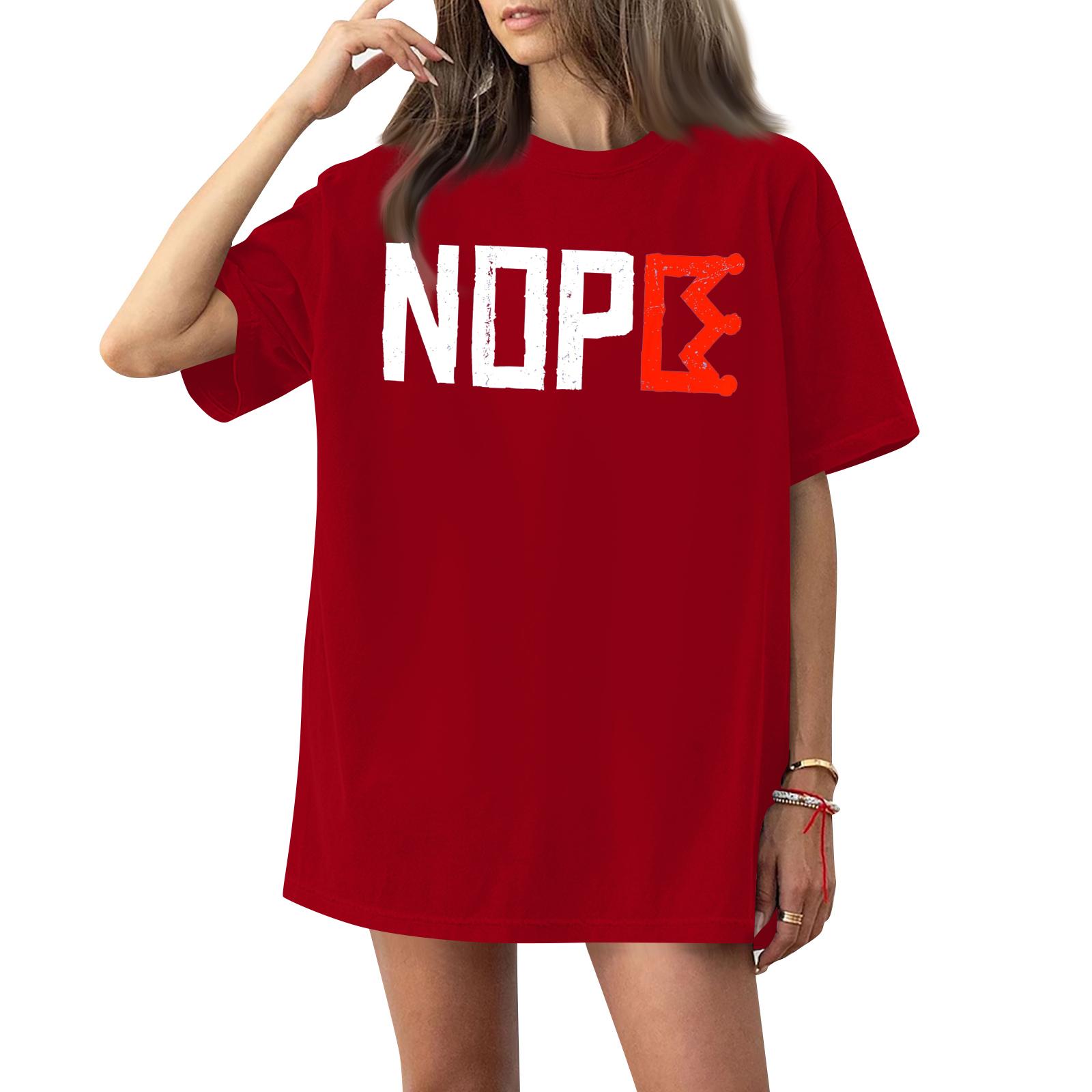 

Women s Casual Crew Neck Short Sleeve T-Shirt Loose Fit Graphic Print Lightweight Soft Fabric Comfortable Everyday Wear XXXXL червоний