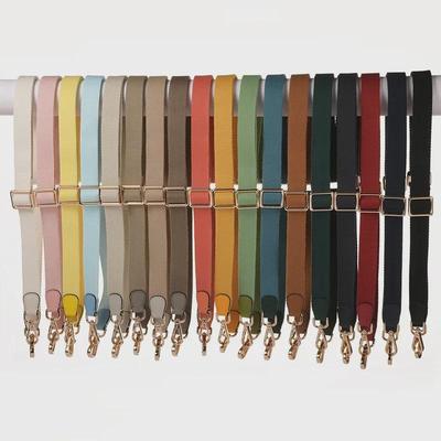 Adjustable 2.5cm Solid Color Canvas Crossbody Bag Strap Replacement