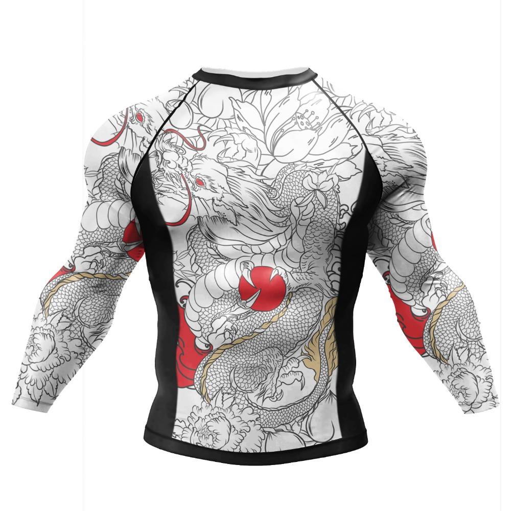 ETST28 Cody Lundin Worstelen BJJ Jiu Jitsu Rash Guard Voor Mannen 3D Sublimatie Tattoo Strakke Lange Mouw kickboksen Jersey XL