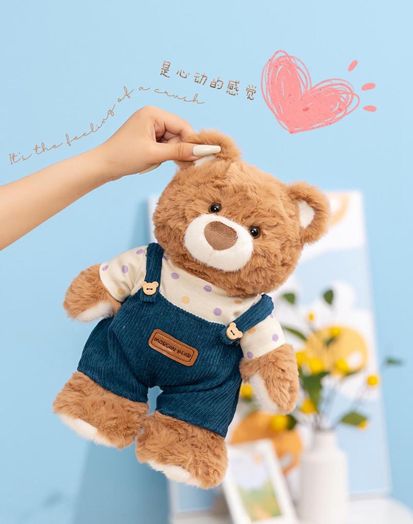 High-Quality Wearable Teddy Bear Plush Doll for Kids and Couples - Cute Dress Design, Perfect Birthday Gift