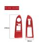 For Dodge Challenger 08-14 Red Carbon Fiber Window Lift Switch Panel Cover Trim