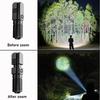 Super Bright Mini LED Flashlight USB Rechargeable Zoomable Torch 3 Modes Waterproof for Outdoor Camping Fishing