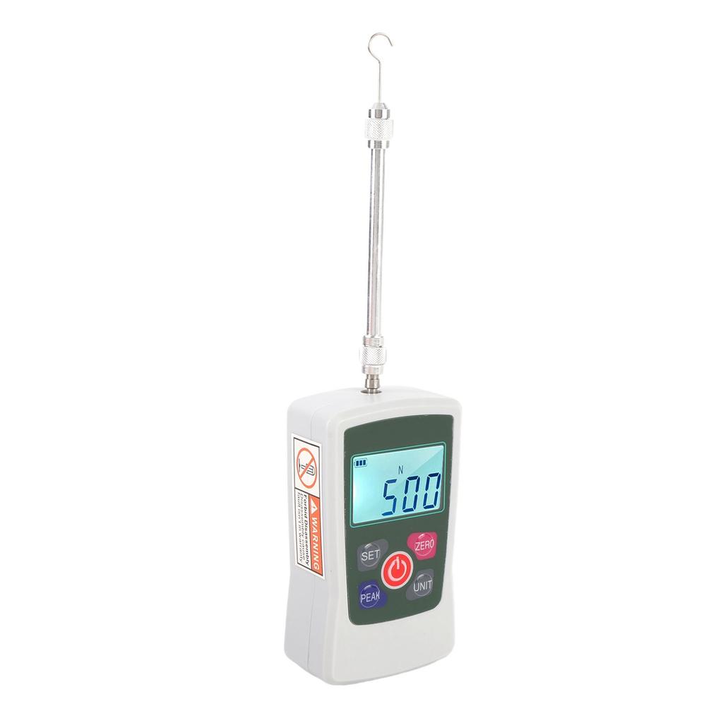 50N Digitales Kraftmessgerät Handheld Zug-Druck-Kraftmesser 3 Modi 4 Einheiten Hintergrundbeleuchteter Bildschirm Automatisch
