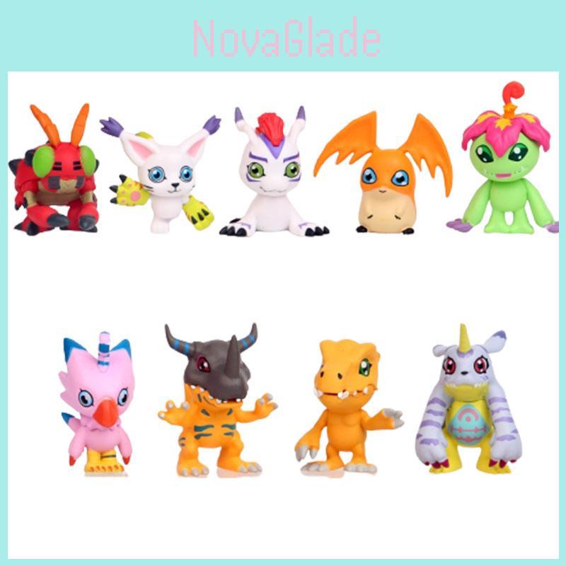 9 Stück Digimon Adventure Figuren PVC Spielzeug Weihnachtsgeschenke Kuchendekorationen Sammlerstück