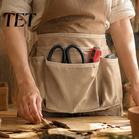 Multi Pocket Work Apron Tool Belt Bag with 12 Pockets, Waterproof Adjustable Home Maintenance Holder for Carpenter Electrician, Heavy Duty Organizer