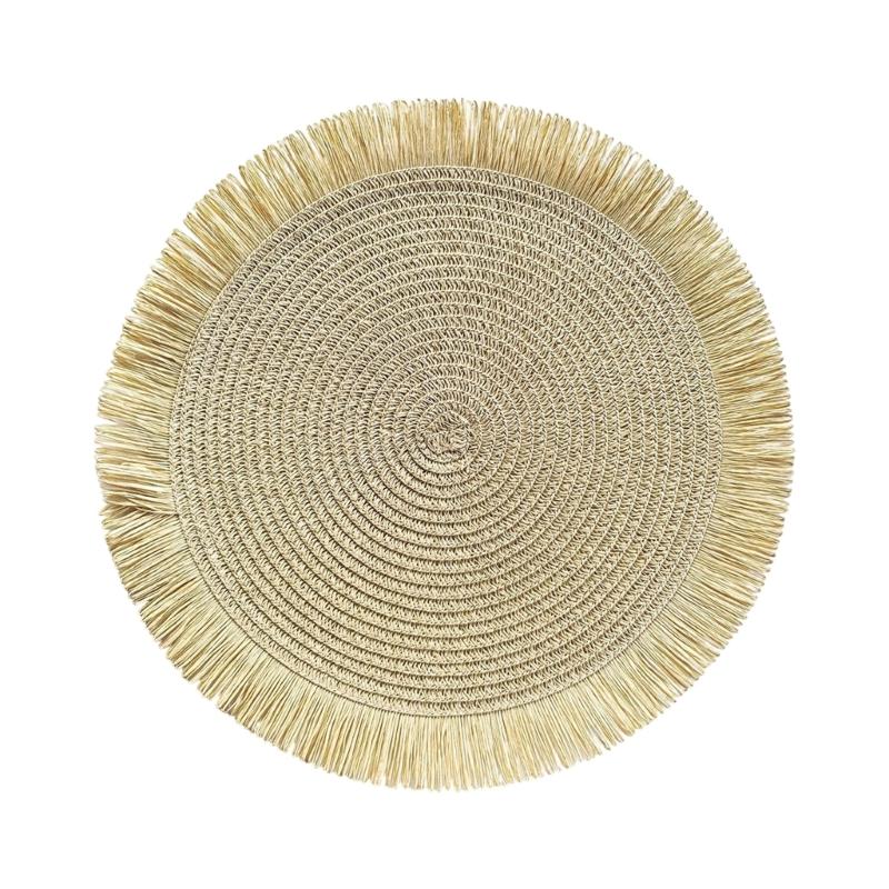 Safe Round Paper Placemat With Pattern For Indoor And Outdoor Use Round Place Mats