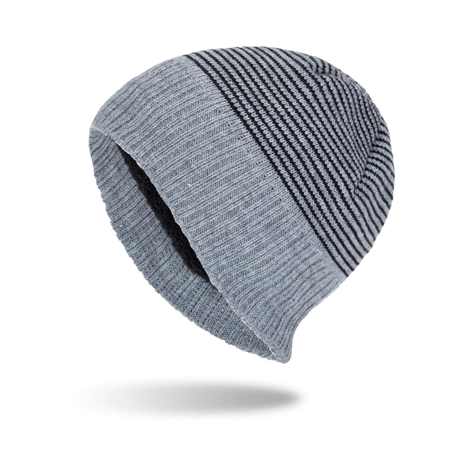 

Купол осенне-зимняя вязаная горизонтальная полосатая шапка из акриловой шерсти с изображением кожуры дыни